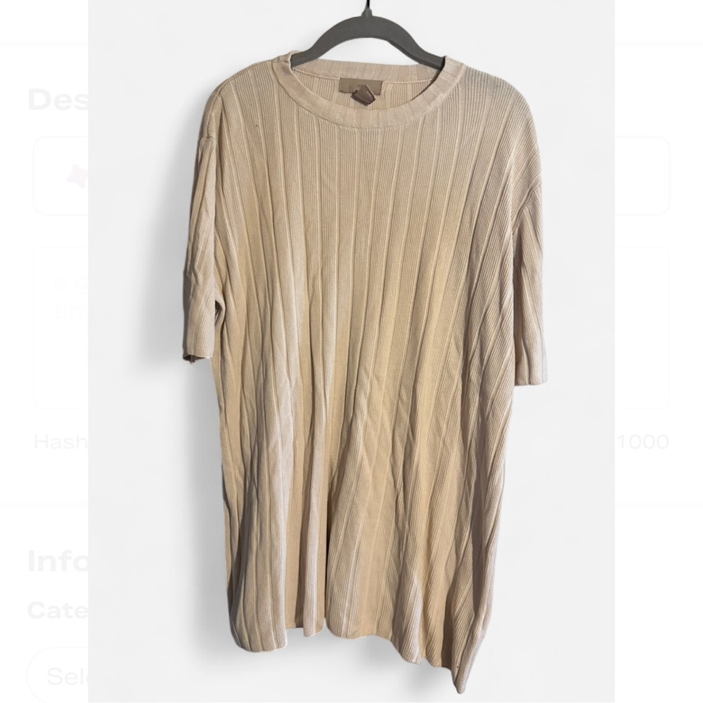 H&M Beige Short Sleeve Tee